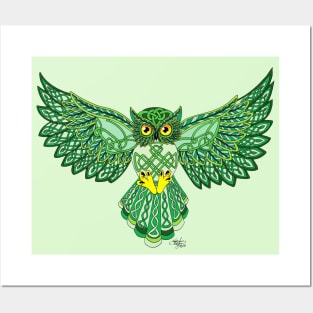 Celtic Flight Owl Posters and Art